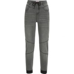 Dżinsy jogger 7/8 bonprix szary. Szare jeansy damskie bonprix. Za 109,99 zł.