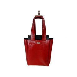 Shopper bag damskie: Shopper – duża czerwona torba