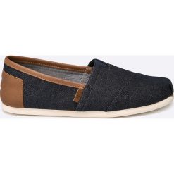 Toms - Mokasyny. Niebieskie mokasyny męskie Toms, z materiału, z okrągłym noskiem. Za 219,90 zł.