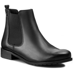 Sztyblety KARINO - 0806/076-F Czarny. Czarne buty zimowe damskie marki Karino, z materiału, na obcasie. W wyprzedaży za 199,00 zł.