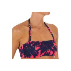 Góra kostiumu kąpielowego LAURA POLY damska. Różowe t-shirty damskie marki OLAIAN, bez wzorów, z elastanu, sportowe, bez kołnierzyka. Za 49,99 zł.