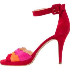 Rzymianki damskie: Brenda Zaro BUDDHA Sandały na obcasie tristan red/naranja fluo/pink ray