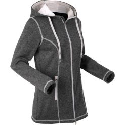 Bluza rozpinana z polaru bonprix szary melanż. Szare bluzy damskie bonprix, bez wzorów, z polaru, bez rękawów, bez kaptura. Za 134,99 zł.