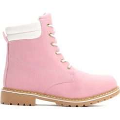 Buty zimowe damskie: Rózowe Trapery Earthy Brown