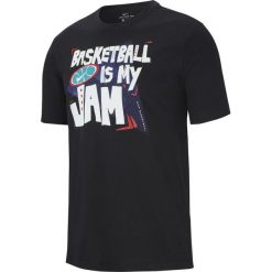 T-SHIRT BASKETBALL JAM. Czarne t-shirty męskie Nike, m, z aplikacjami, z bawełny, bez kołnierzyka. Za 99,99 zł.