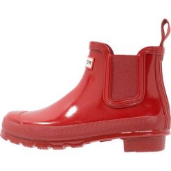 Buty zimowe damskie: Hunter ORIGINAL CHELSEA GLOSS Kalosze military red