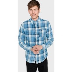 Jack & Jones Knox Koszula Niebieski. Niebieskie koszule męskie Jack & Jones, m, w kratkę, z bawełny, bez kołnierzyka, z długim rękawem. Za 178,95 zł.