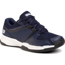 Buty WILSON - Court Zone WRS326390 Peacoat/Wh/Bk. Niebieskie buty sportowe męskie Wilson, ze skóry ekologicznej, bez zapięcia, tenisowe. Za 289,00 zł.