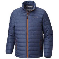 Columbia Powder Lite Jacket Dark Mountain L. Szare kurtki sportowe męskie marki Columbia, m, bez wzorów, z włókna, bez kaptura, omni-heat (columbia). W wyprzedaży za 299,00 zł.