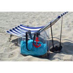 Przezroczysta torba plażowa. Czarne torby plażowe Pakamera, ze skóry. Za 150,00 zł.