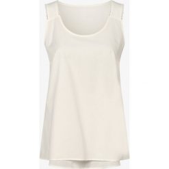 Marc Cain Collections - Top damski, beżowy. Brązowe topy damskie Marc Cain Collections, bez wzorów, z tkaniny, bez kołnierzyka. Za 579,95 zł.