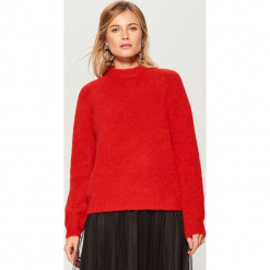 Sweter z wełną - Czerwony. Czerwone swetry klasyczne damskie Mohito, l, z wełny. Za 149,99 zł.