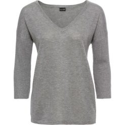 Swetry oversize damskie: Sweter bonprix szary melanż