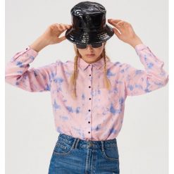 Koszula ze wzorem tie dye - Pomarańczowy. Pomarańczowe koszule damskie Sinsay, s, bez wzorów, bez kołnierzyka, bez rękawów. Za 39,99 zł.