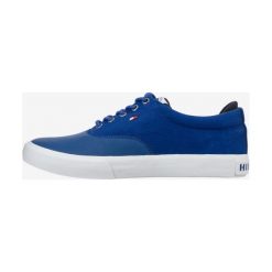 Tommy Hilfiger Tenisówki Niebieski. Niebieskie trampki męskie TOMMY HILFIGER, bez wzorów, z materiału, bez zapięcia. Za 378,95 zł.