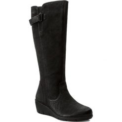 Kozaki CAPRICE - 9-26613-29 Black Nubuc 008. Czarne bez kategorii marki Caprice, z materiału, na obcasie. W wyprzedaży za 349,00 zł.