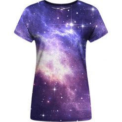 T-shirty damskie: T-shirt w kolorze fioletowo-granatowym ze wzorem
