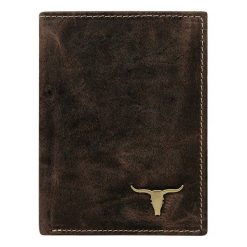Portfel męski skórzany buffalo wild rm-06-baw. Pomarańczowe portfele męskie BUFFALO WILD, bez wzorów, ze skóry. Za 59,90 zł.