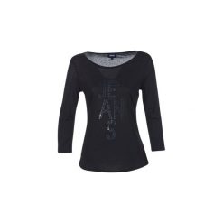 T-shirty z długim rękawem Armani jeans LIVORAK. Czarne t-shirty damskie marki Armani Jeans, z jeansu. Za 398,30 zł.