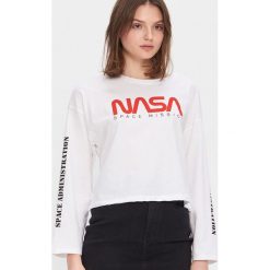 Koszulka NASA - Biały. Białe koszulki damskie House, s, bez wzorów, bez kołnierzyka, bez rękawów. W wyprzedaży za 27,99 zł.
