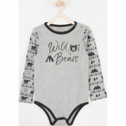 BODY. Szare bielizna chłopięca STAY WILD, bez wzorów, z bawełny. Za 32,90 zł.