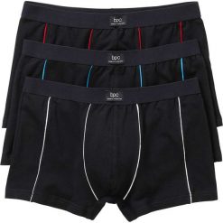 Bokserki (3 pary) bonprix czarny. Czarne bokserki męskie bonprix, w kolorowe wzory. Za 50,97 zł.