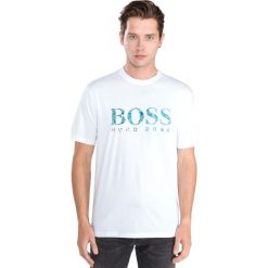 BOSS Teecher 4 Koszulka Biały. Białe podkoszulki męskie Boss, xl, z nadrukiem, z bawełny, krótkie. Za 266,95 zł.