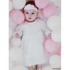 Sukienka Niemowlęca do chrztu White rose. Czerwone sukienki niemowlęce Pakamera, bez wzorów, bez rękawów. Za 139,00 zł.