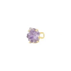 Pierścionek LILAC - mosiądz, ametyst fiolet. Fioletowe pierścionki damskie Cosmostones, z agatem, z mosiądzu. Za 289,00 zł.