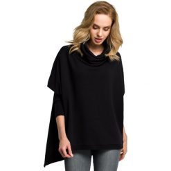 Bluza - czarna. Czarne bluzy damskie Moe, s, bez wzorów, z bawełny, bez rękawów, długie, bez kaptura. Za 169,00 zł.