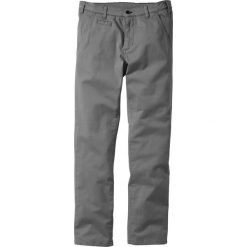 Spodnie ze stretchem chino Slim Fit Straight bonprix szary. Szare chinosy męskie marki bonprix. Za 79,99 zł.