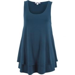 Topy damskie: Top dwuwarstwowy bonprix ciemnoniebieski