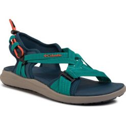 Sandały COLUMBIA - Sandal BL0102 Petrol/Blue/Zing 403. Niebieskie klapki damskie Columbia, bez wzorów, z tworzywa sztucznego, sportowe, bez obcasa, bez zapięcia, outdoorowe. Za 299,00 zł.