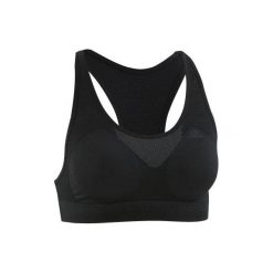 Top do biegania FIRST. Czarne topy sportowe damskie KALENJI, m, bez wzorów, z elastanu, bez rękawów, do biegania. Za 19,99 zł.