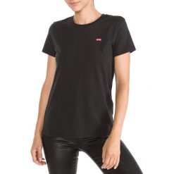 Levi's Koszulka Czarny. Czarne bluzki damskie Levi's®, s, bez wzorów, z bawełny, bez kołnierzyka, z krótkim rękawem. Za 102,95 zł.