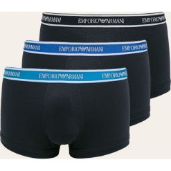 Emporio Armani - Bokserki (3-pack). Niebieskie bokserki męskie Emporio Armani, bez wzorów, z elastanu. Za 219,90 zł.
