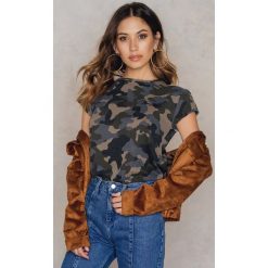 T-shirty damskie: NA-KD T-shirt Feminist – Green,Multicolor