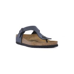 Klapki Birkenstock GIZEH BASALT. Niebieskie klapki damskie Birkenstock, bez wzorów, bez obcasa. Za 351,60 zł.