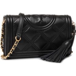 Torebka TORY BURCH - Fleming Soft Wallet Crossbody 64312 Black 001. Czarne torebki klasyczne damskie Tory Burch, bez wzorów, ze skóry, wizytowe, bez dodatków. Za 1479,00 zł.