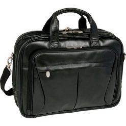 Męska torba skórzana na laptopa Pearson, czarna 15,6". Czarne torby męskie skórzane Mcklein, w paski, z nylonu, klasyczne. Za 899,00 zł.
