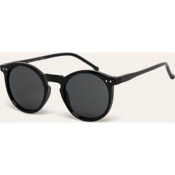 Answear - Okulary RayFlector. Czarne okulary przeciwsłoneczne damskie ANSWEAR, okrągłe. Za 59,90 zł.