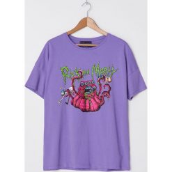 T-shirt z nadrukiem Rick and Morty - Fioletowy. Fioletowe t-shirty damskie House, s, z nadrukiem, bez kołnierzyka. Za 39,99 zł.