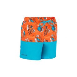 Spodenki surfing krótkie BBS 500 Coast dla dzieci. Pomarańczowe spodenki chłopięce OLAIAN, bez wzorów, z poliesteru, sportowe, krótkie. Za 39,99 zł.