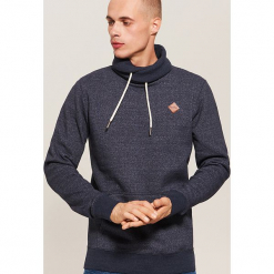 Bluza z golfem - Granatowy. Niebieskie bluzy męskie rozpinane marki House, l. Za 99,99 zł.