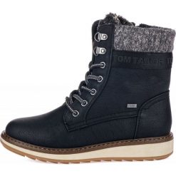 Tom Tailor botki damskie 7992701 36 czarne. Czarne botki damskie Tom Tailor, bez obcasa, bez zapięcia. Za 359,00 zł.