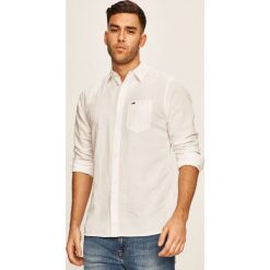 Tommy Jeans - Koszula. Białe koszule męskie Tommy Jeans, s, bez wzorów, z bawełny, klasyczne, z klasycznym kołnierzykiem, z długim rękawem. Za 359,90 zł.