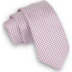 Jasnoróżowy Elegancki Krawat Męski -ALTIES- 6 cm, Pudrowy Róż, w Drobny Rzucik KRALTS0288. Różowe krawaty męskie Alties, bez wzorów, z tkaniny, eleganckie. Za 40,00 zł.