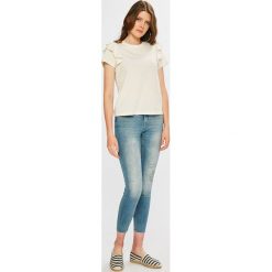 Jacqueline de Yong - Jeansy Flora. Niebieskie jeansy damskie skinny marki Jacqueline de Yong, z elastanu. W wyprzedaży za 69,90 zł.