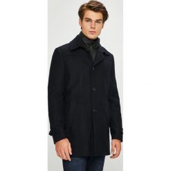 S.Oliver Black Label - Płaszcz. Czarne płaszcze męskie s.Oliver BLACK LABEL, s, bez wzorów, z poliesteru, bez kaptura. W wyprzedaży za 449,90 zł.