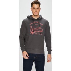 Jack & Jones - Bluza. Szare bluzy męskie Jack & Jones, xxl, z nadrukiem, z bawełny, z kapturem, bez rękawów, z kapturem. W wyprzedaży za 69,90 zł.